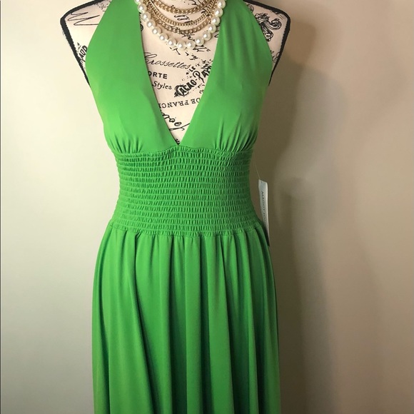 Maggy London Dresses & Skirts - NWT Maggy London Apple Green Halter Dress Sz  8